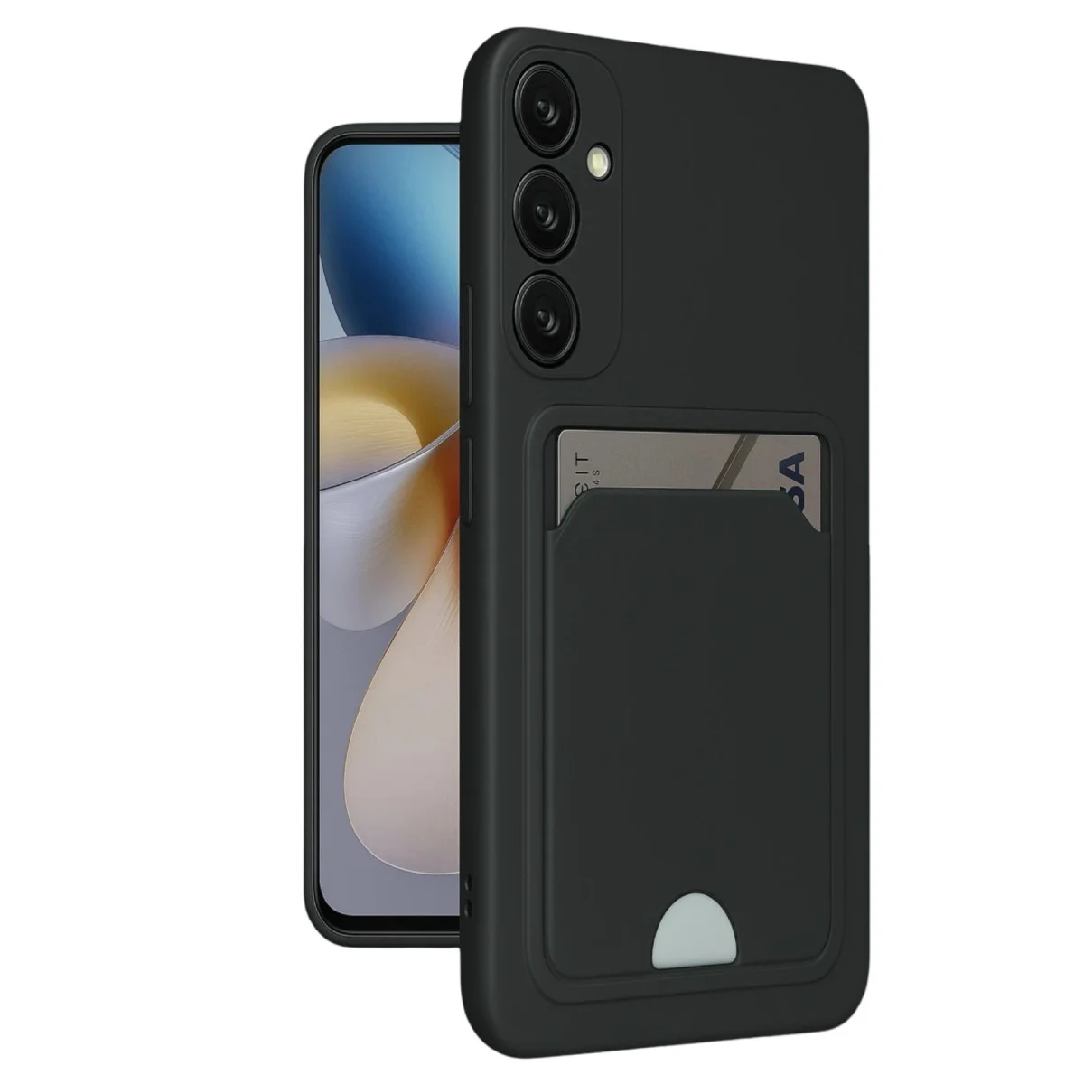Galaxy A16 5G Kılıf Kelvin Kartvizitli Silikon - Siyah