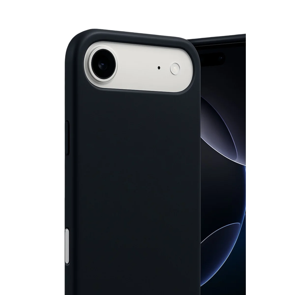 iPhone 17 Air Nano içi Kadife Silikon - Siyah