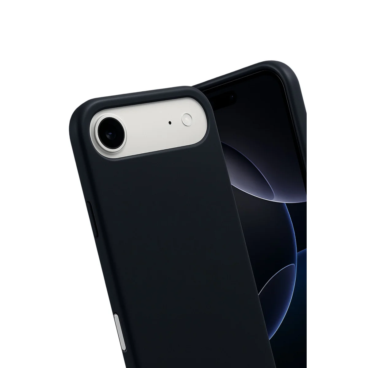 iPhone 17 Air Nano içi Kadife Silikon - Siyah