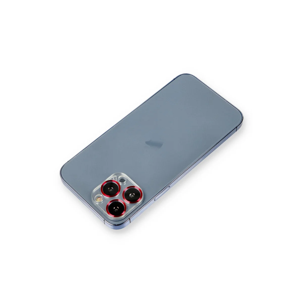 iPhone 13 Pro Max Metal Kamera Lens Koruma Cam - Kırmızı