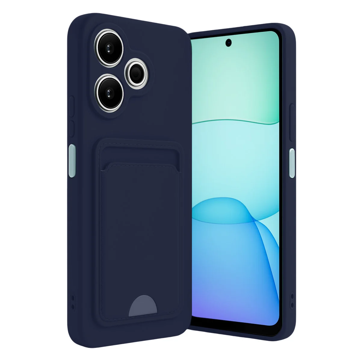 Redmi 13 4G Kılıf Kelvin Kartvizitli Silikon - Lacivert
