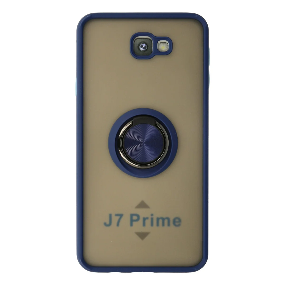 Galaxy J7 Prime Kılıf Montreal Yüzüklü Silikon Kapak - Lacivert