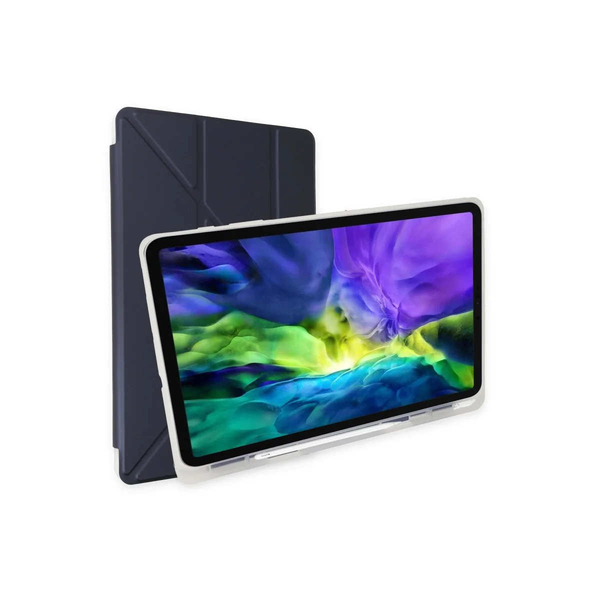 Galaxy X200 Tab A8 10.5 Kılıf Kalemlikli Mars Tablet Kılıfı - Lacivert