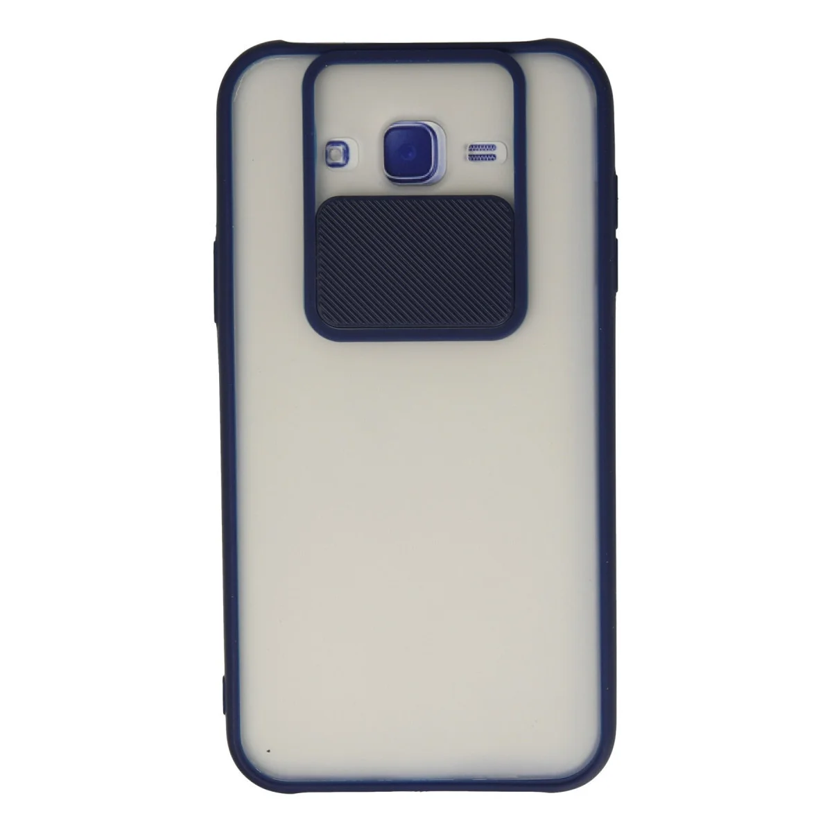 Galaxy J7 Kılıf Palm Buzlu Kamera Sürgülü Silikon - Lacivert