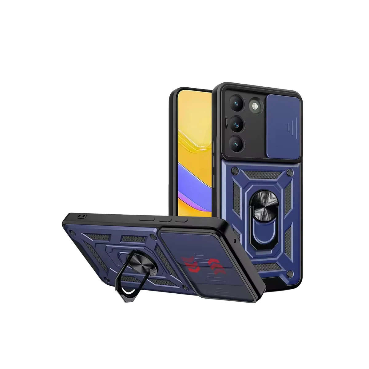 V30 Lite 4G Pars Lens Yüzüklü Silikon - Lacivert