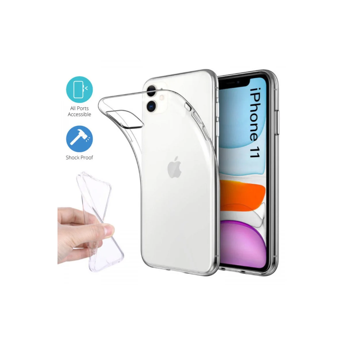 iPhone 11 Kılıf Lüx Şeffaf Silikon