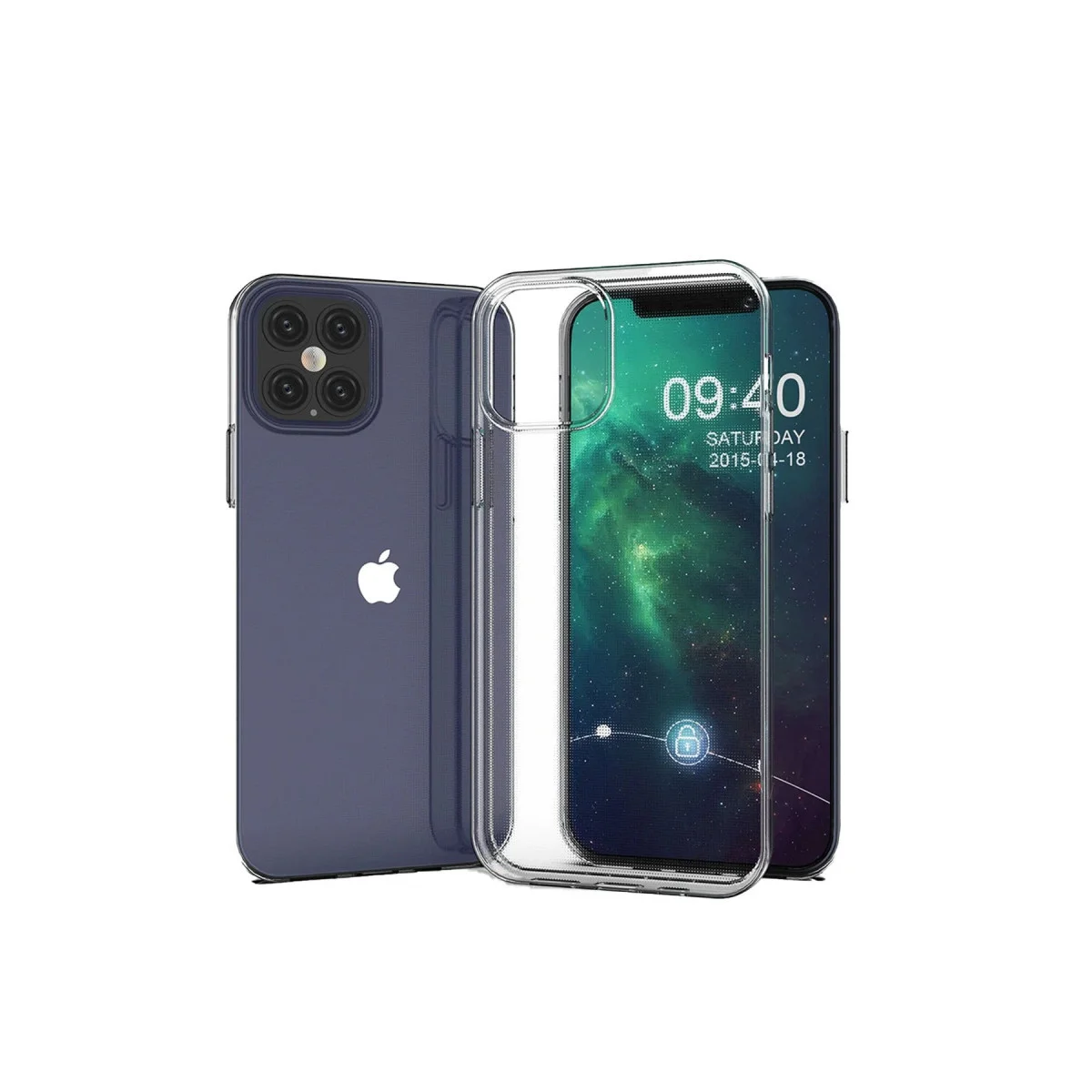 iPhone 12 Kılıf Lüx Şeffaf Silikon