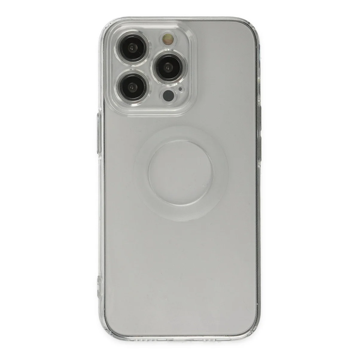 iPhone 13 Pro Kılıf Santa Lens Silikon - Şeffaf