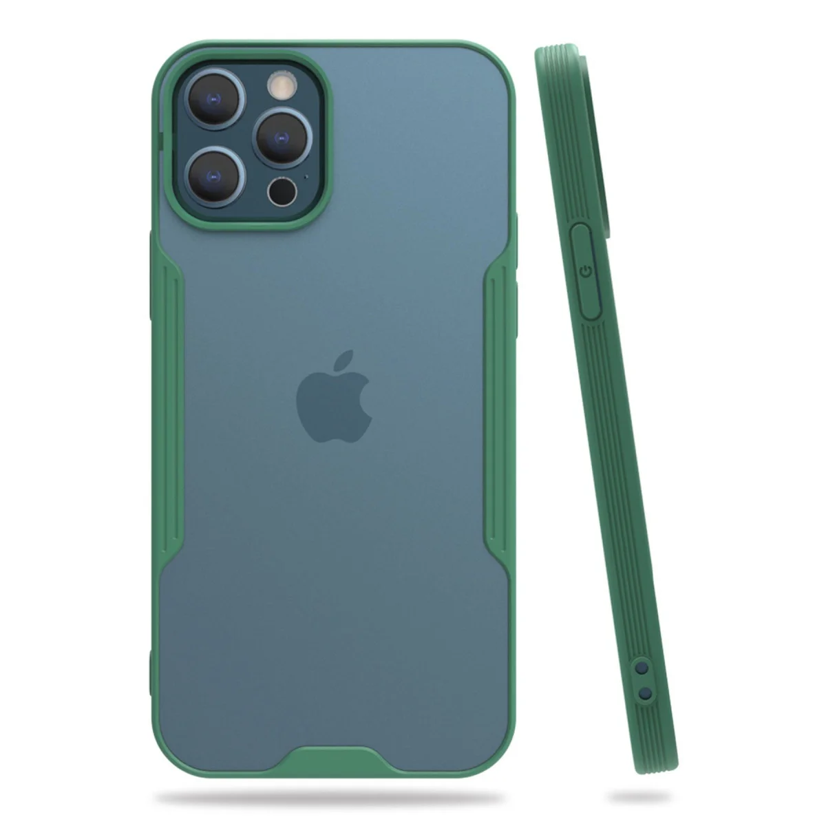 iPhone 12 Pro Max Kılıf Platin Silikon - Yeşil
