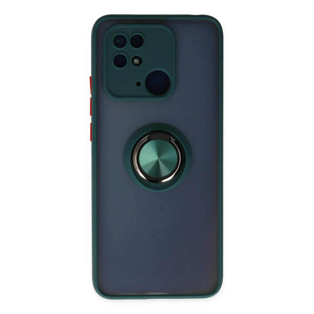 Redmi 10C Kılıf Montreal Yüzüklü Silikon Kapak - Yeşil