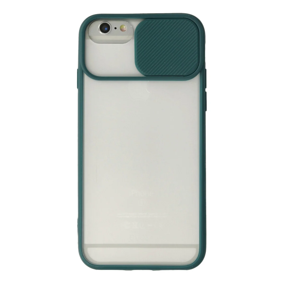 iPhone 6 Plus Kılıf Palm Buzlu Kamera Sürgülü Silikon - Yeşil
