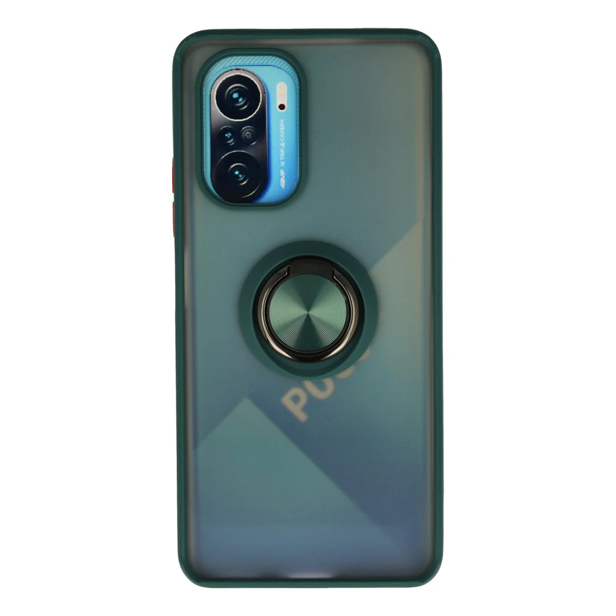 Redmi K40 Kılıf Montreal Yüzüklü Silikon Kapak - Yeşil