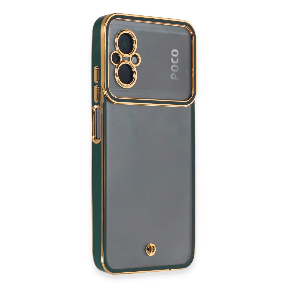 Poco M5 Kılıf Liva Lens Silikon - Yeşil