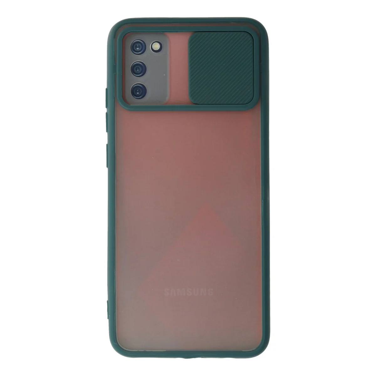 Galaxy A03S Kılıf Palm Buzlu Kamera Sürgülü Silikon - Yeşil
