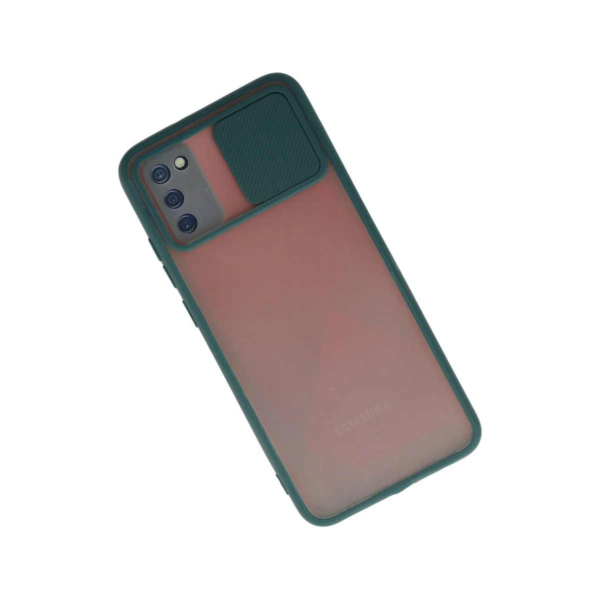 Galaxy A03S Kılıf Palm Buzlu Kamera Sürgülü Silikon - Yeşil