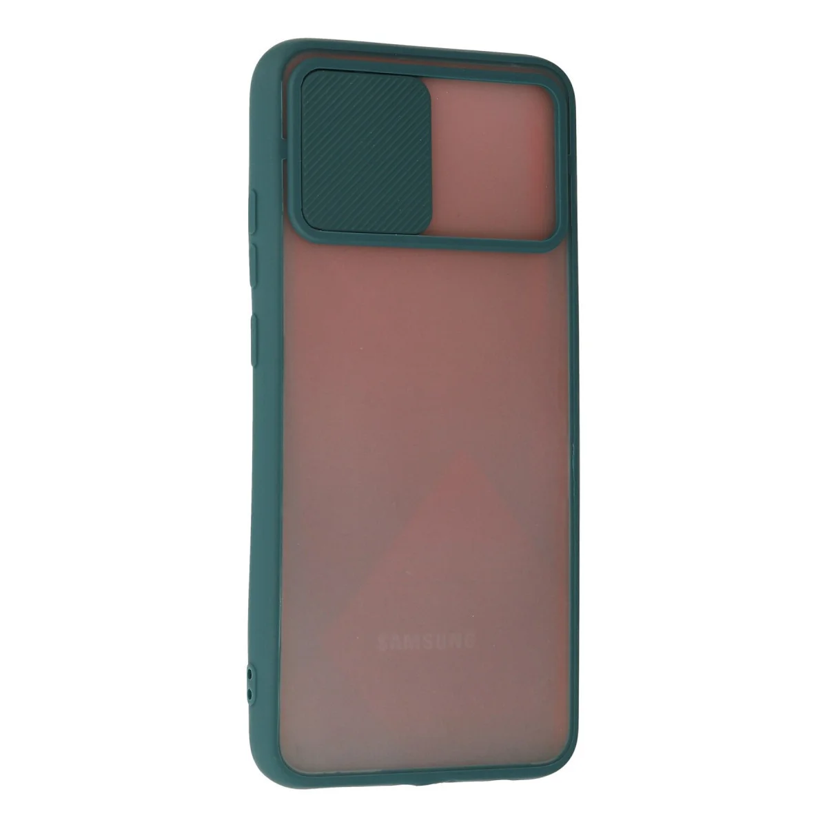 Galaxy A03S Kılıf Palm Buzlu Kamera Sürgülü Silikon - Yeşil