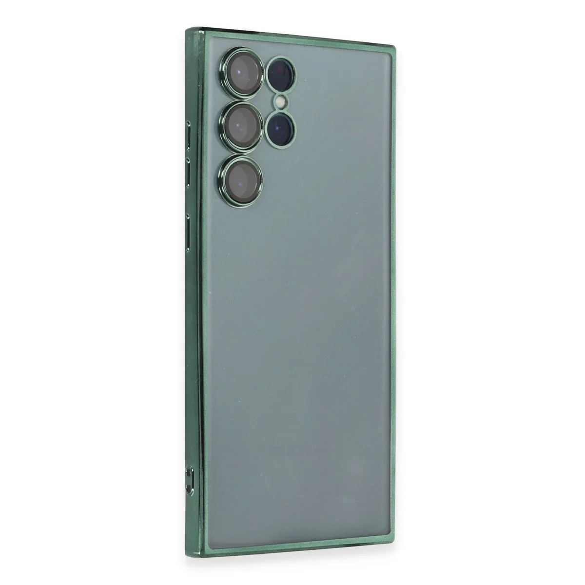 Galaxy S22 Ultra Kılıf Razer Lensli Silikon - Yeşil