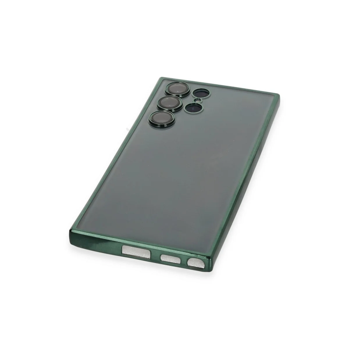 Galaxy S22 Ultra Kılıf Razer Lensli Silikon - Yeşil