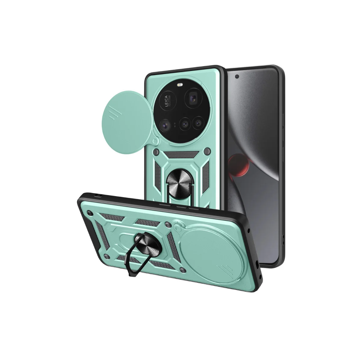 Mi 15 Ultra Kılıf Pars Lens Yüzüklü Silikon - Yeşil