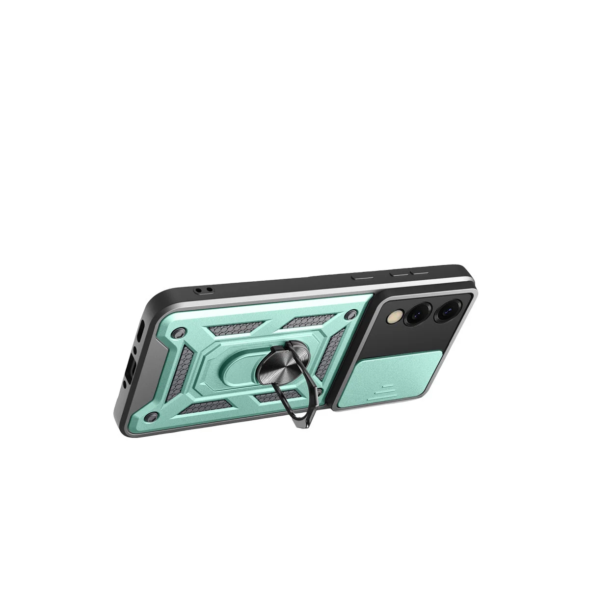 Galaxy S25 Edge Pars Lens Yüzüklü Silikon - Yeşil