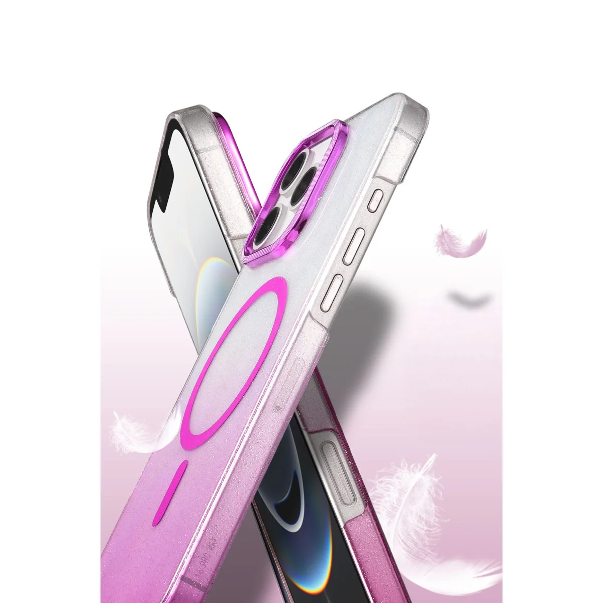 iPhone 16 Pro Glossy Magsafe Kapak - Mavi