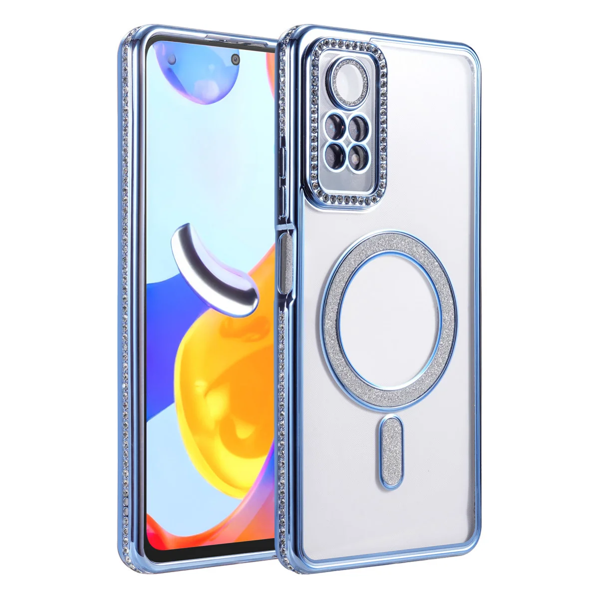 Redmi Note 12 Pro 4G Joke Simli Magneticsafe Kılıf - Mavi