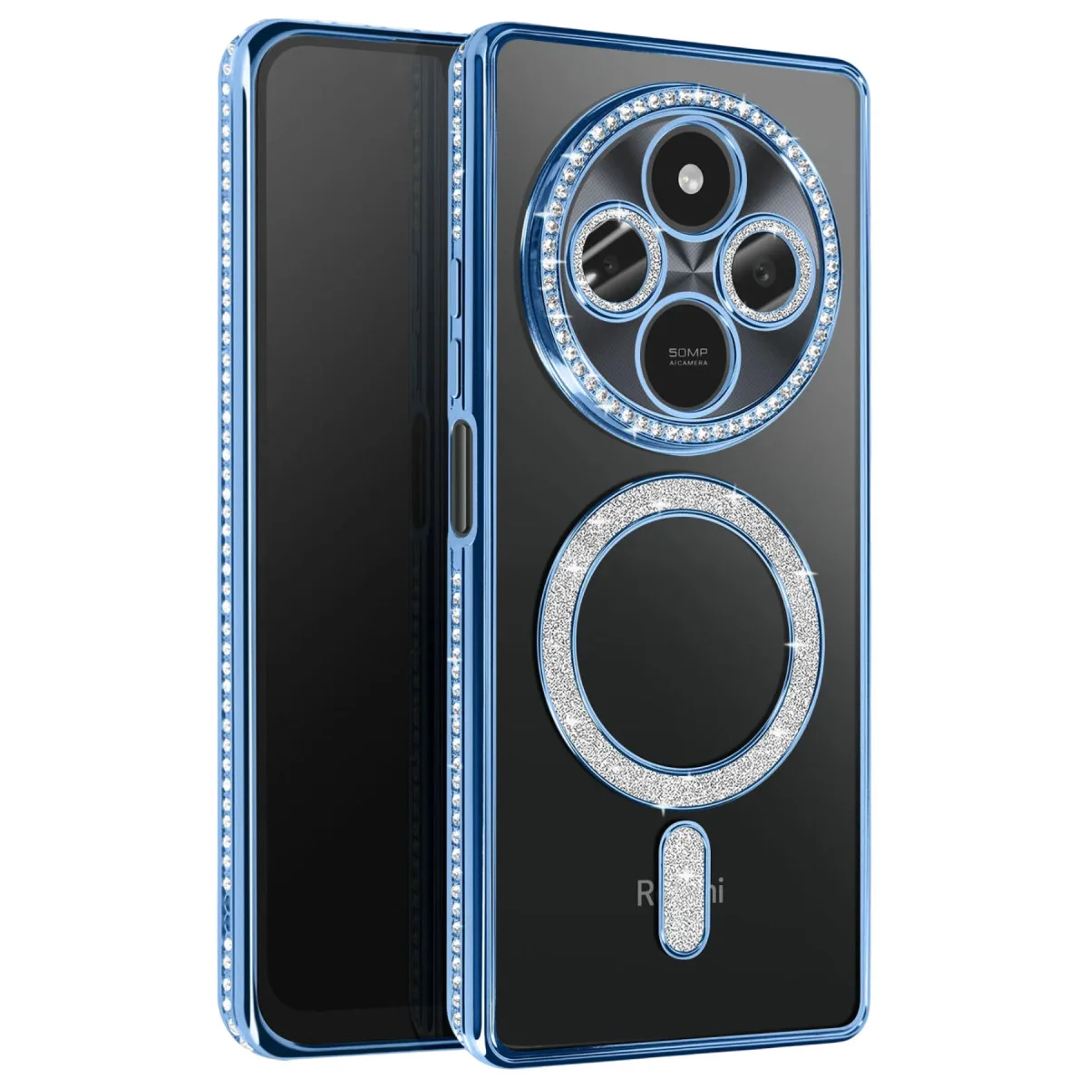 Redmi 14C Joke Simli Magneticsafe Kılıf - Mavi