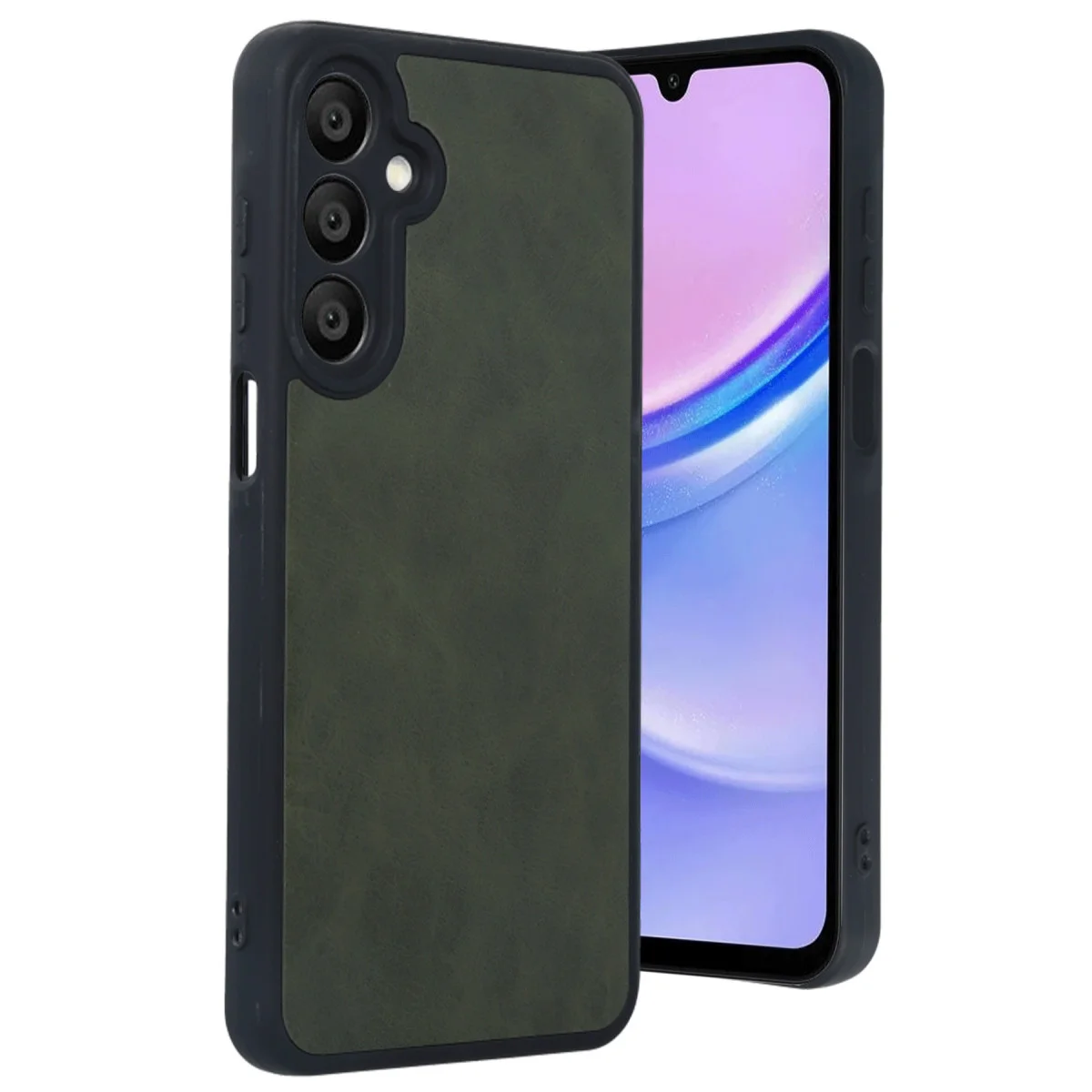 Galaxy A16 5G Kılıf Aras Deri Kapak - Koyu Yeşil