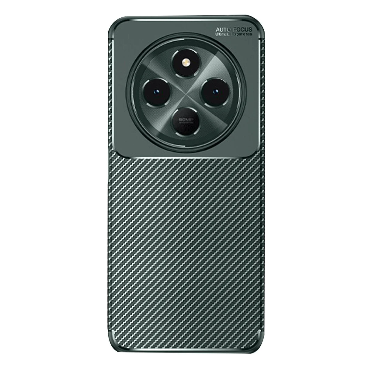 Redmi 14C Kılıf Auto Focus Karbon Kapak - Koyu Yeşil