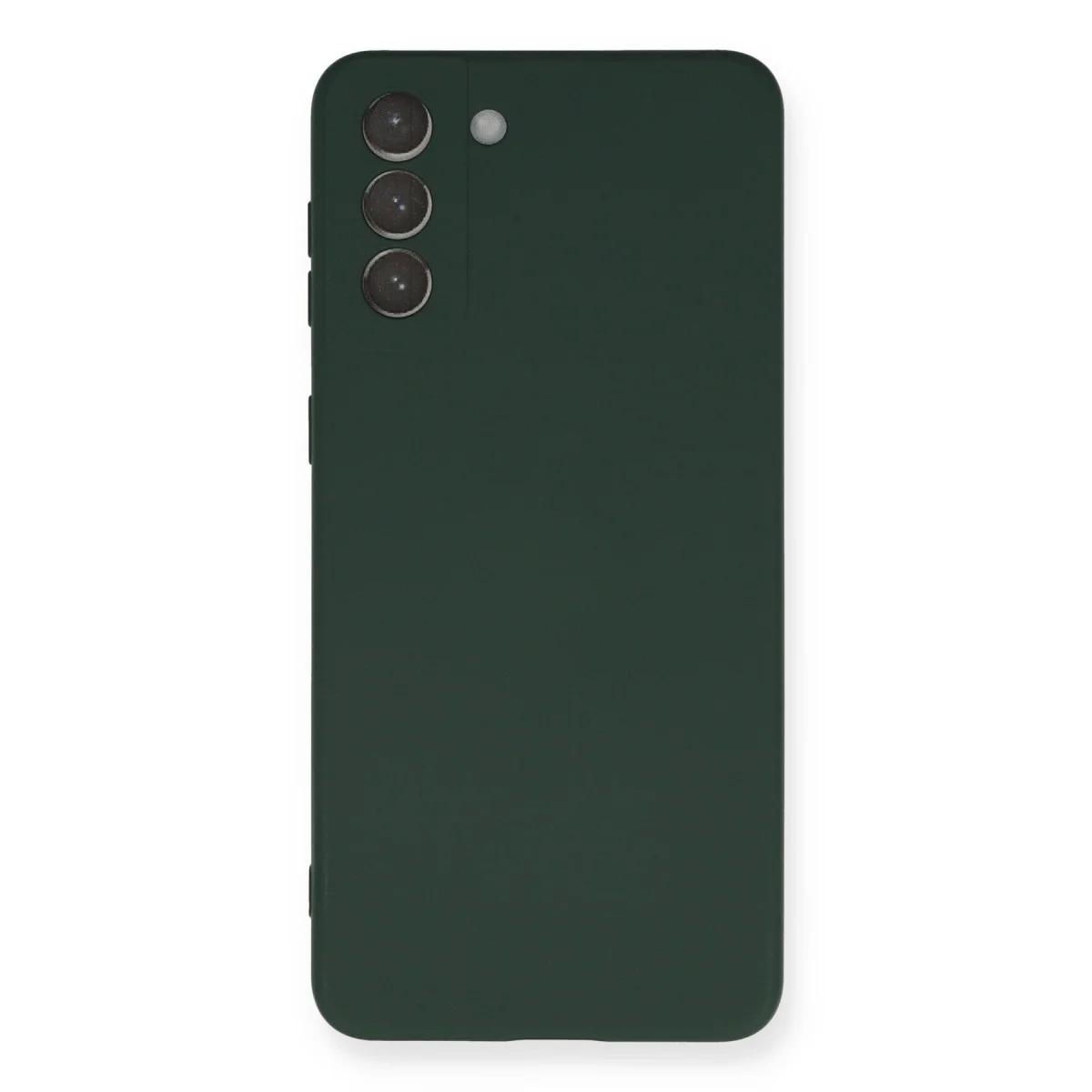 Galaxy S21 Plus Kılıf Nano içi Kadife Silikon - Koyu Yeşil