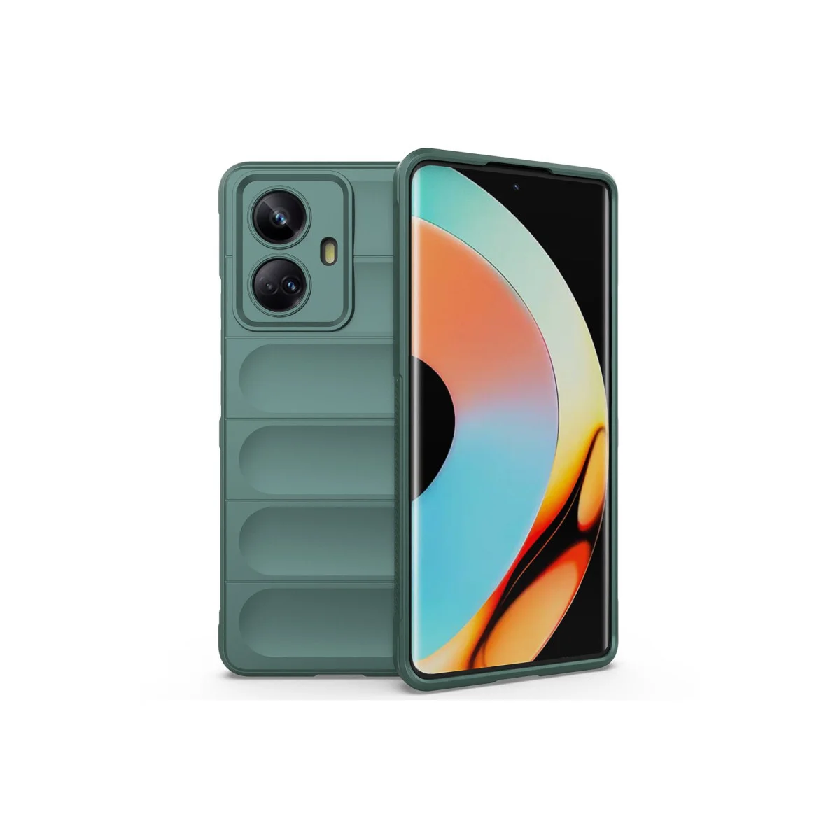 Realme 10 Pro 5G Kılıf Optimum Silikon - Koyu Yeşil