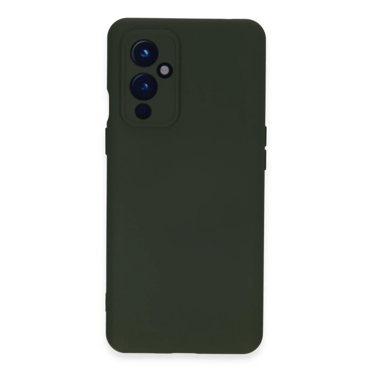One Plus 9 Kılıf Nano içi Kadife Silikon - Koyu Yeşil