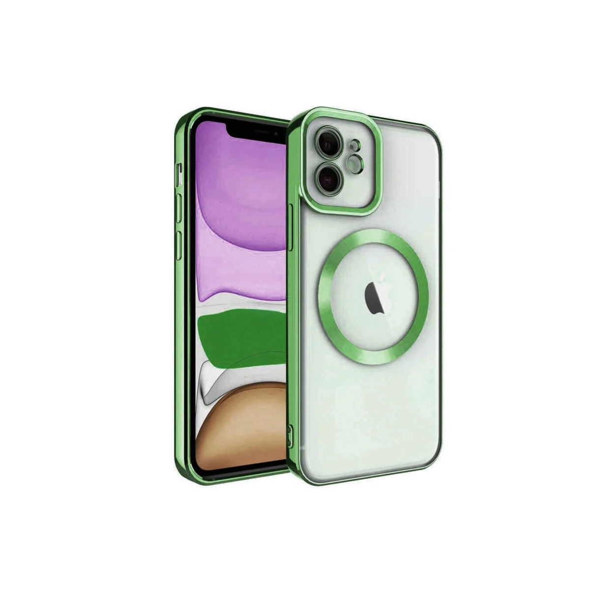 iPhone 11 Kılıf Kross Magneticsafe Kapak - Koyu Yeşil