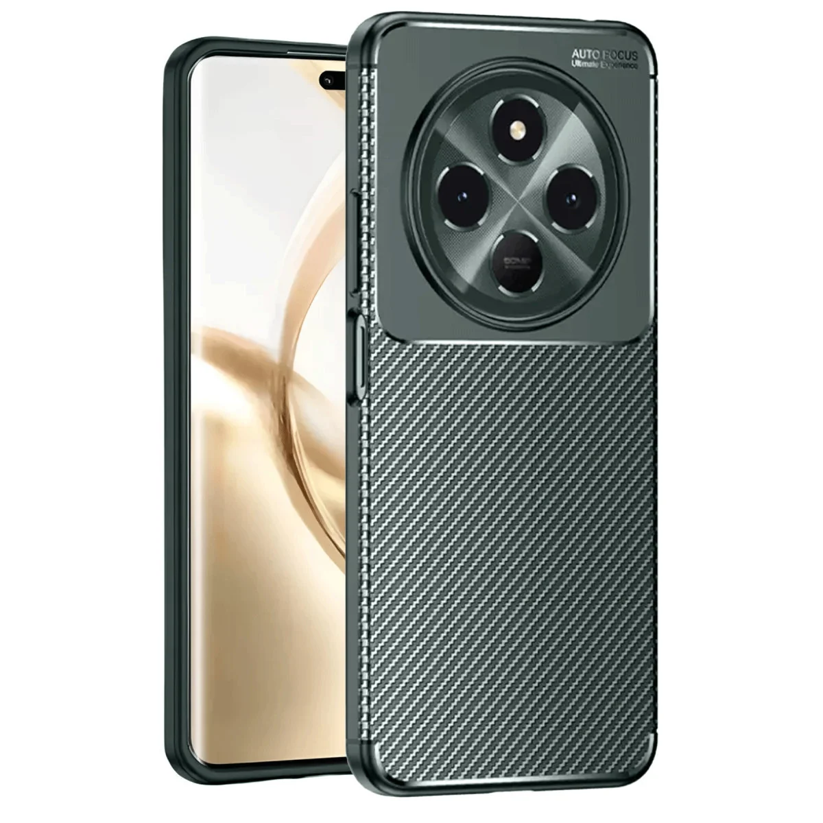 Spark 30C Kılıf Auto Focus Karbon Kapak - Koyu Yeşil