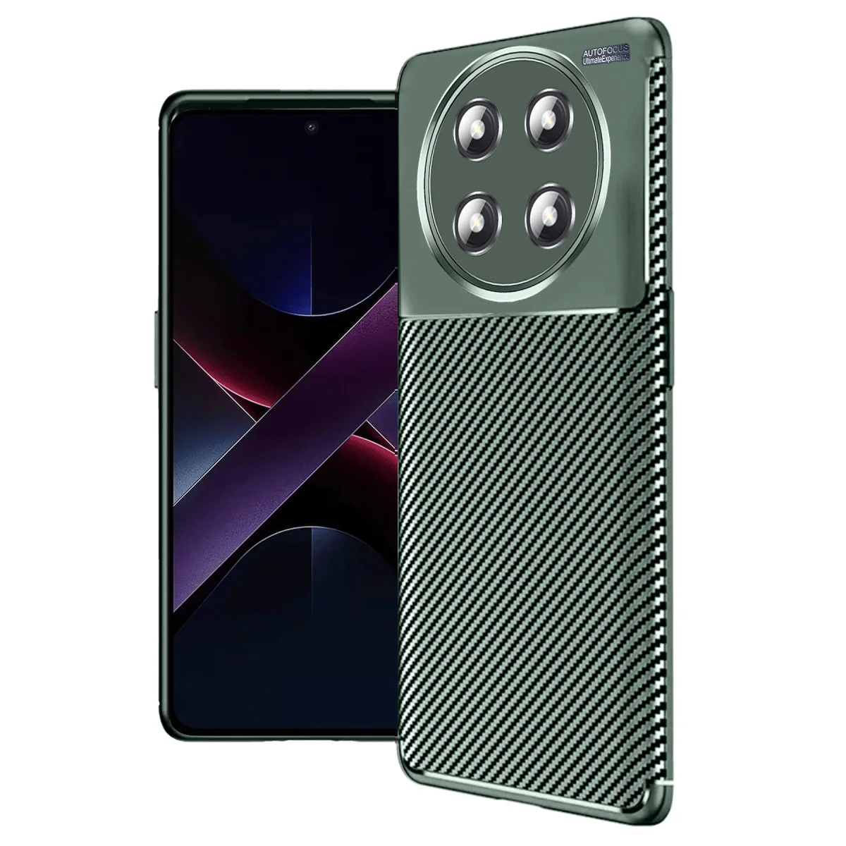 Magic 7 Lite Kılıf Auto Focus Karbon Kapak - Koyu Yeşil