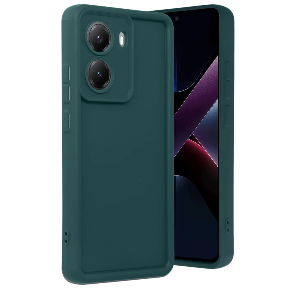 Poco X7 Pro Viera Silikon - Koyu Yeşil