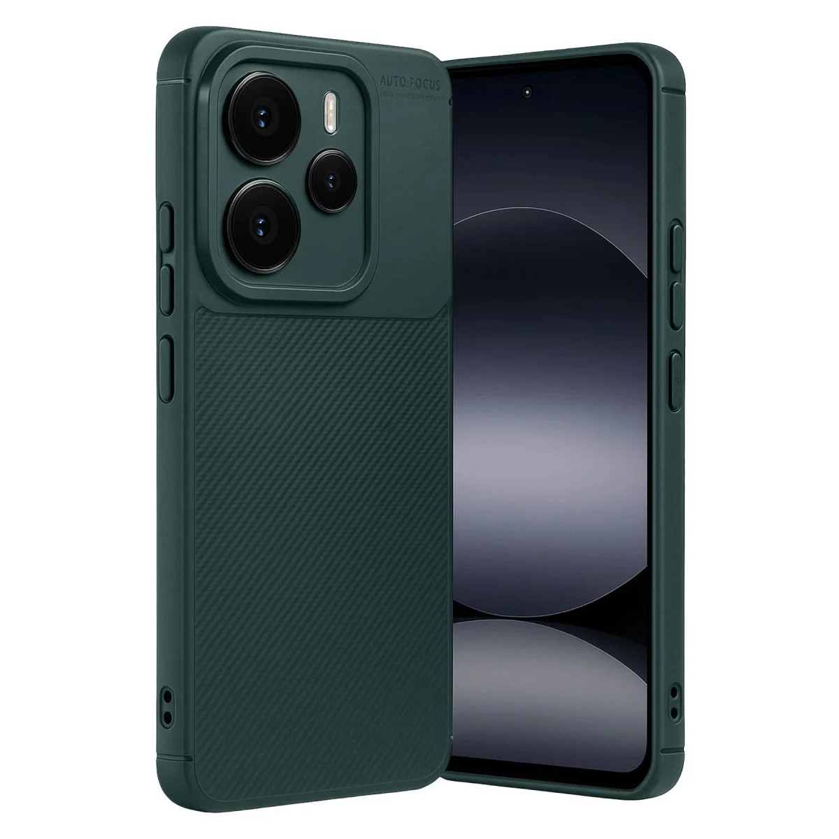 Note 14 5G Auto Focus Karbon Kapak - Koyu Yeşil