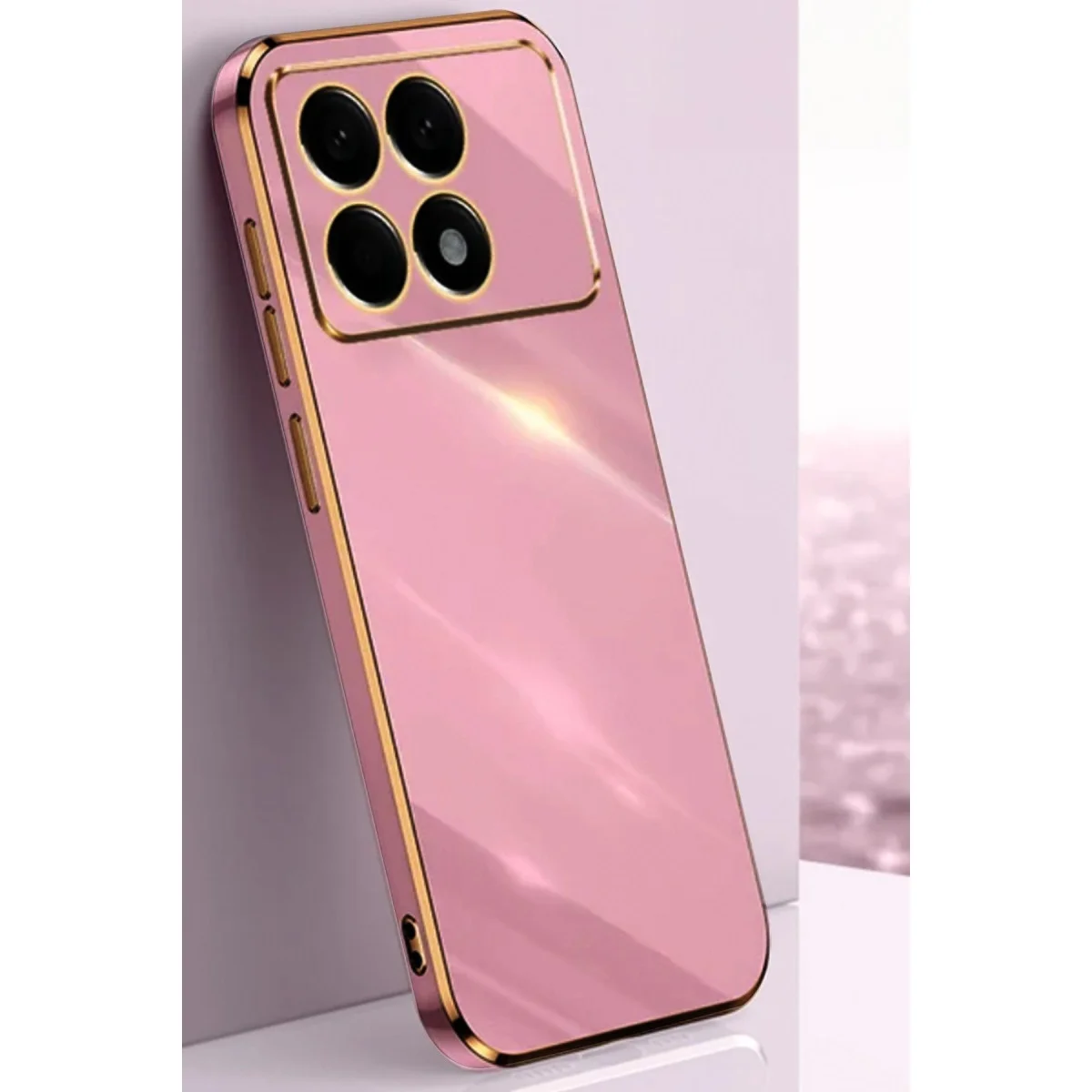 Poco X6 Pro Kılıf Volet Silikon - Mor
