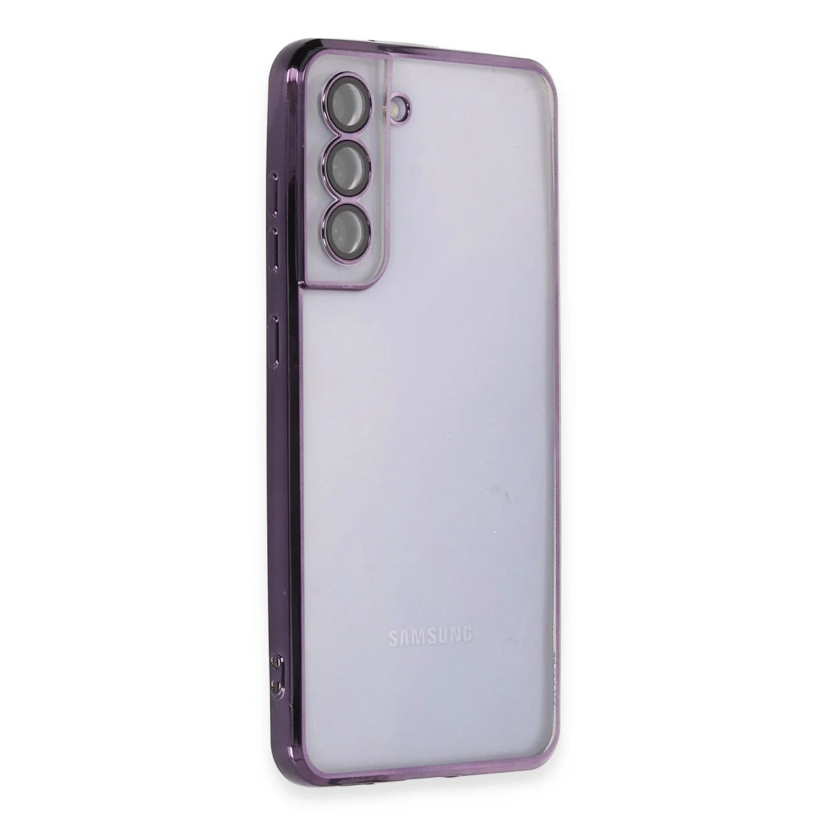 Galaxy S21 FE Kılıf Razer Lensli Silikon - Mor