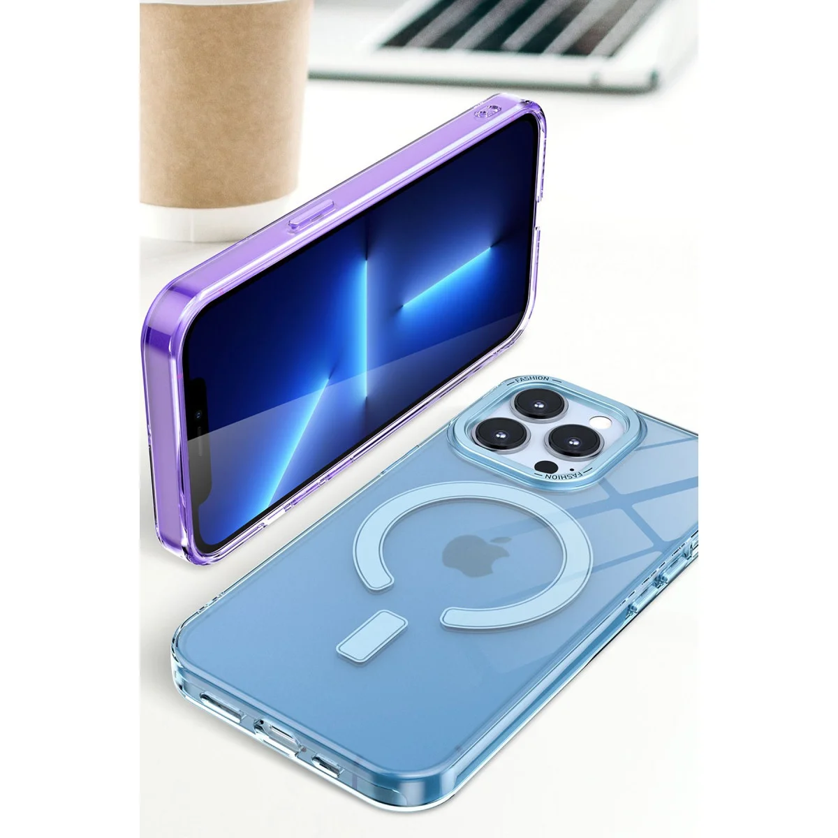 iPhone 14 Pro Kılıf Troy Magsafe Kapak - Mor