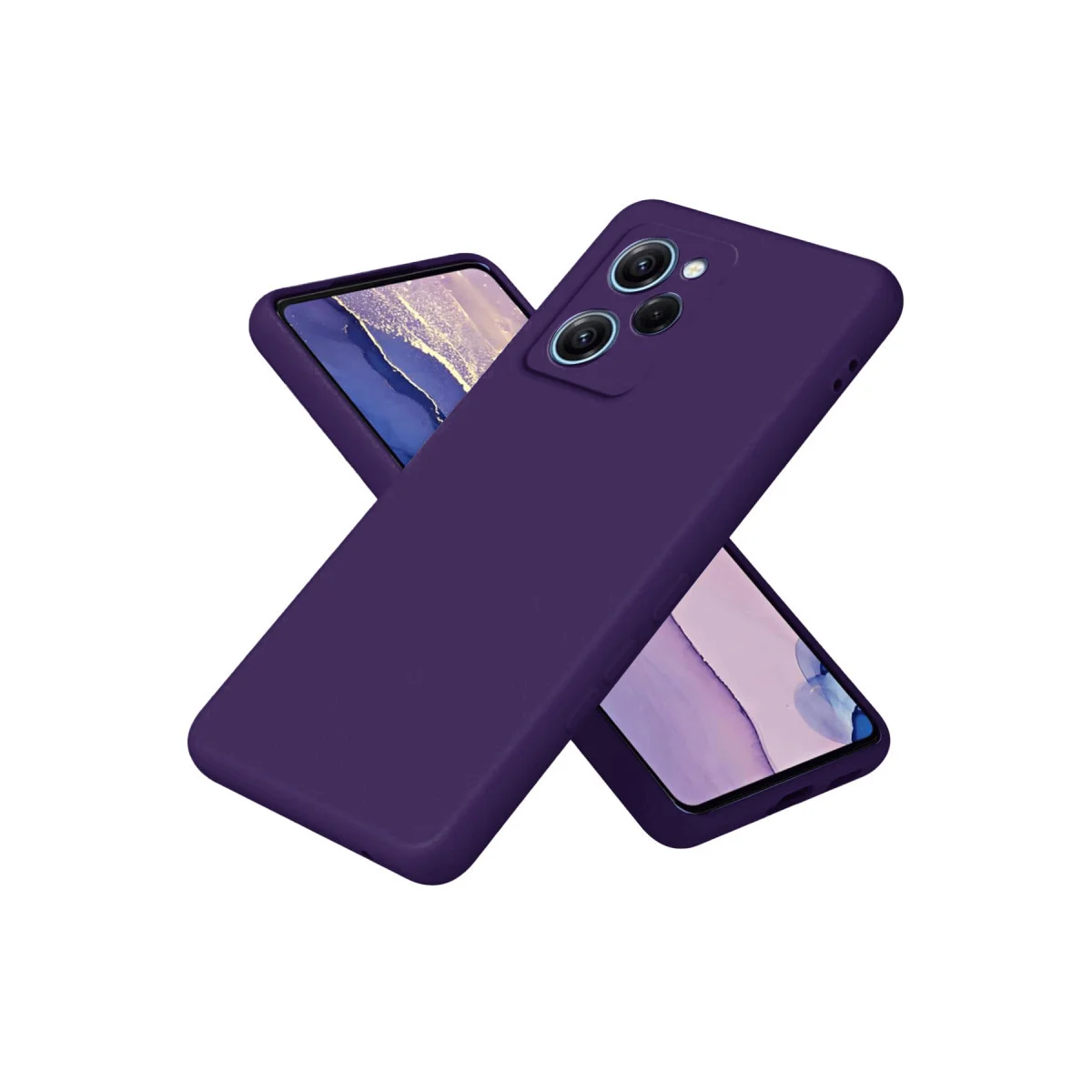 Poco X5 Pro 5G Nano içi Kadife Silikon - Mor