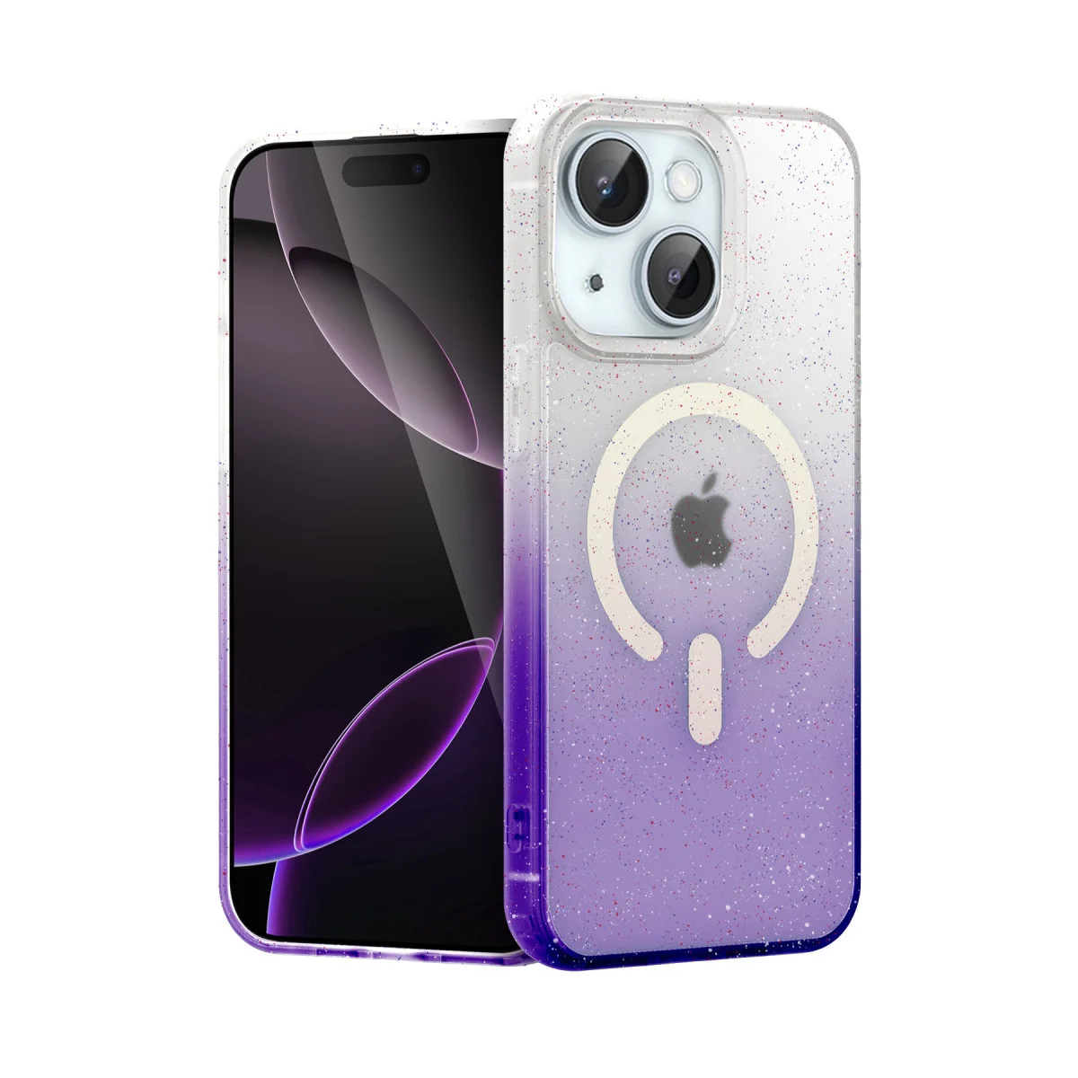 iPhone 14 Pummel Shiny Magsafe Kapak - Mor