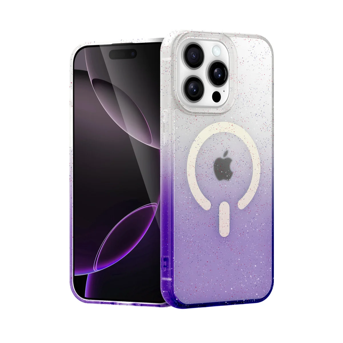 iPhone 14 Pro Pummel Shiny Magsafe Kapak - Mor