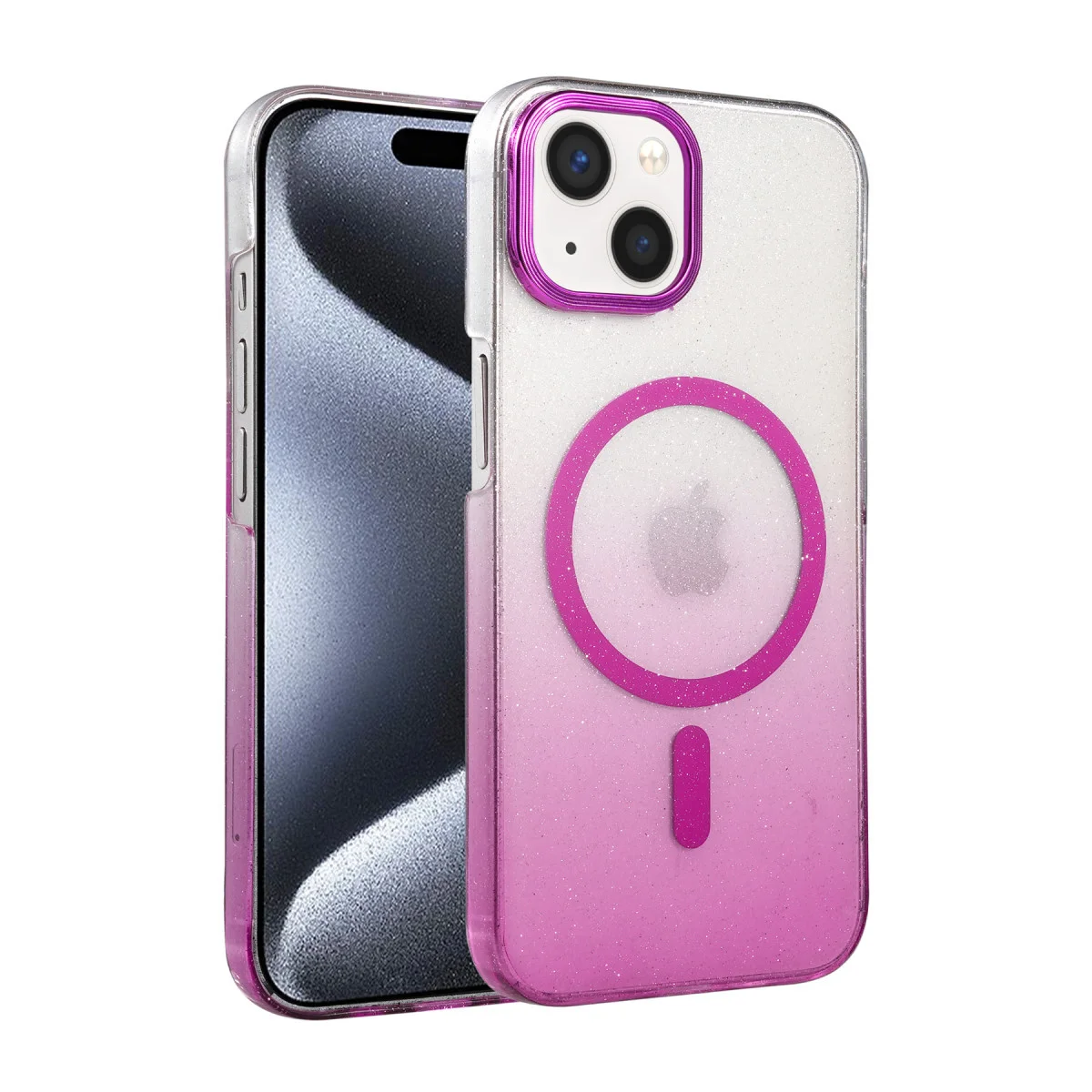 iPhone 15 Plus Glossy Magsafe Kapak - Mor