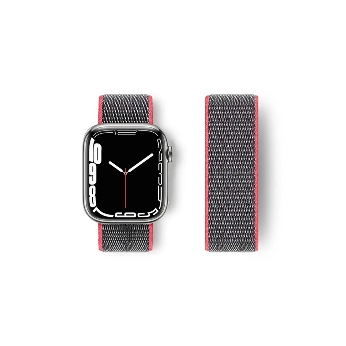 Watch 38mm Hasırlı Cırtcırtlı Kordon - Pembe