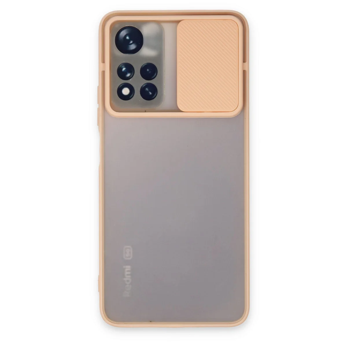 Redmi Note 11T Kılıf Palm Buzlu Kamera Sürgülü Silikon - Pembe
