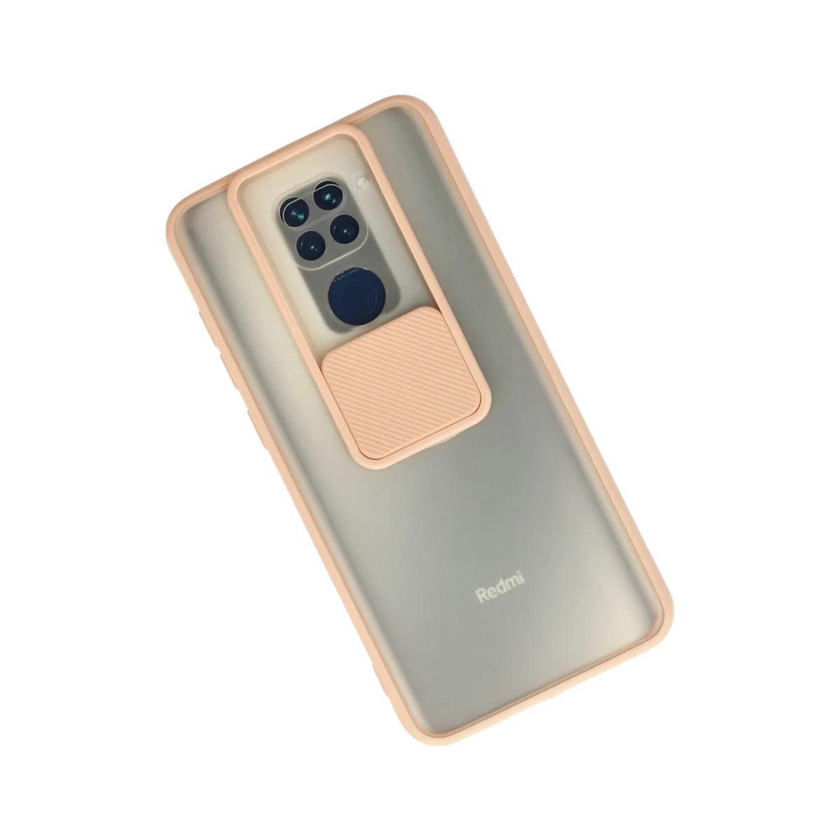 Redmi Note 9 Kılıf Palm Buzlu Kamera Sürgülü Silikon - Pembe