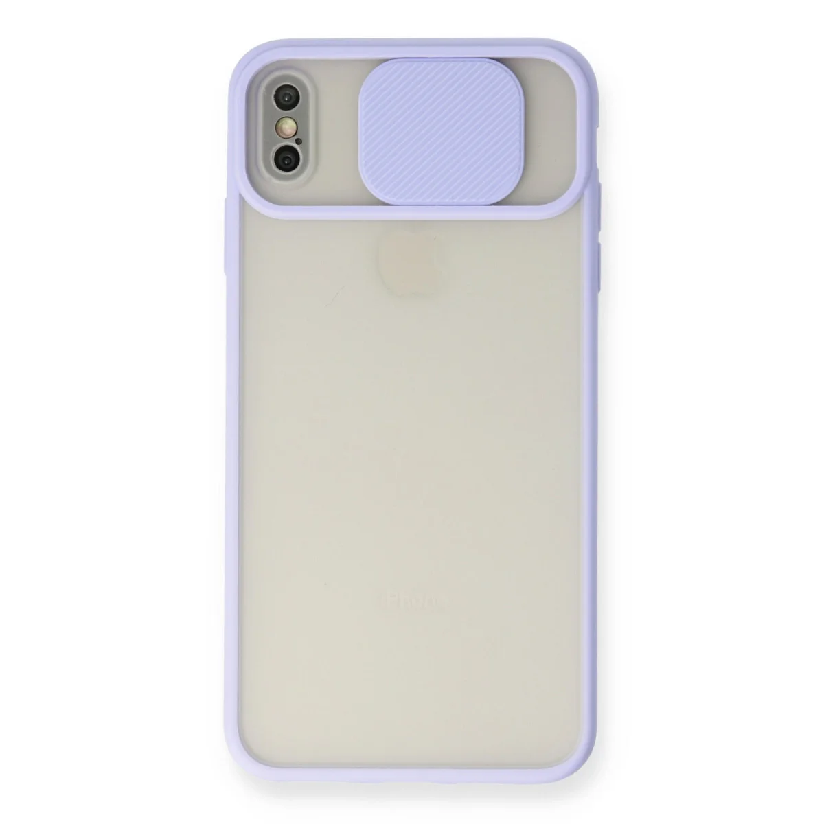 iPhone X Kılıf Palm Buzlu Kamera Sürgülü Silikon - Lila