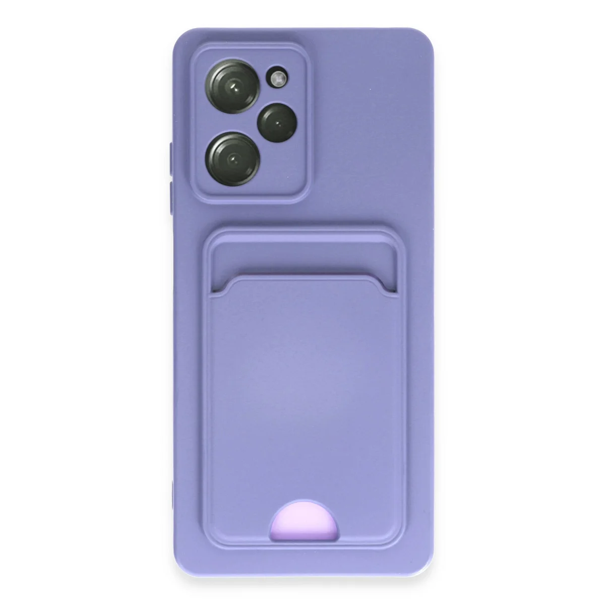Poco X5 Pro 5G Kılıf Kelvin Kartvizitli Silikon - Lila