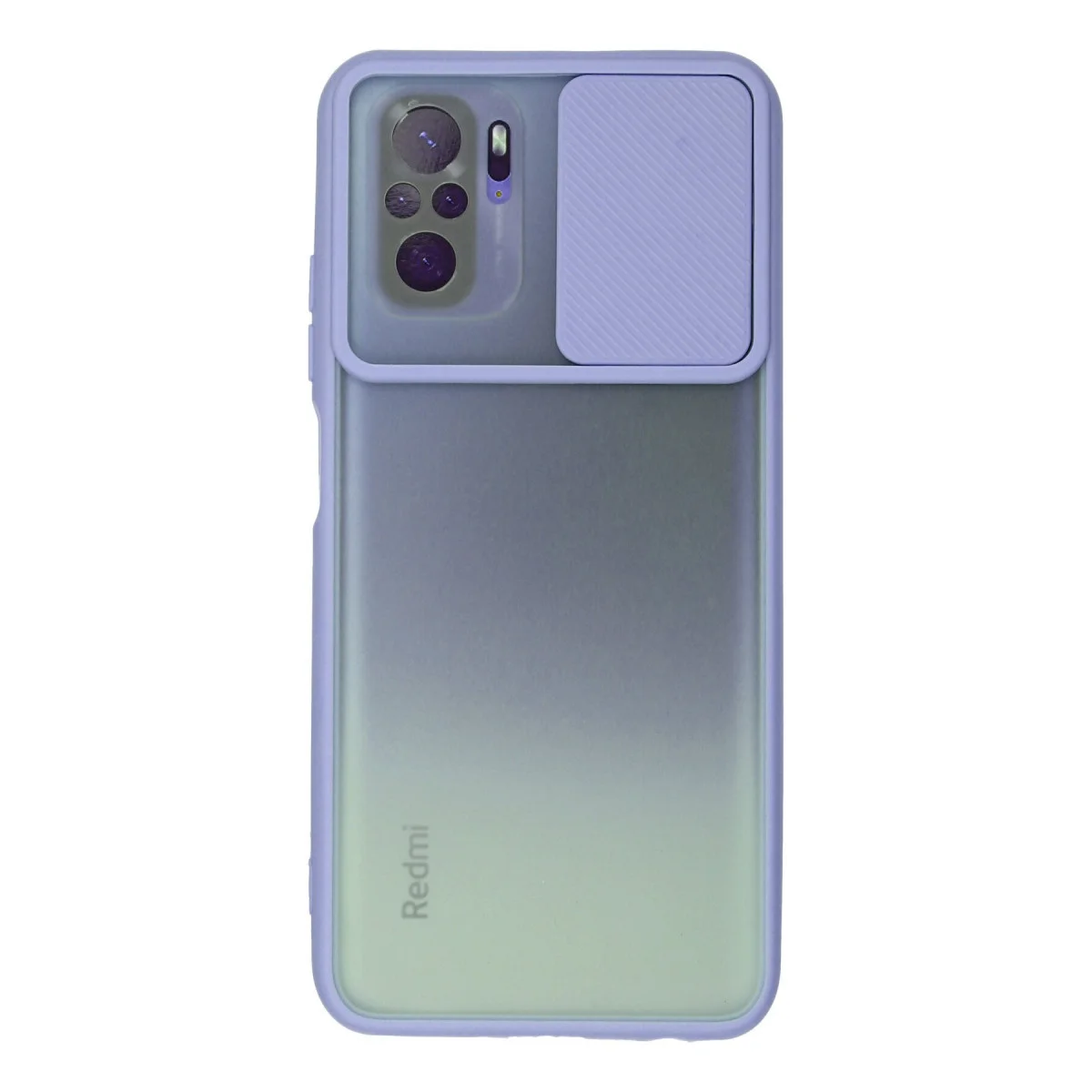 Redmi Note 10 Kılıf Palm Buzlu Kamera Sürgülü Silikon - Lila